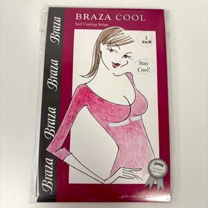 NEW Braza Cool Reusable Self Cooling Strips - 2 Pair